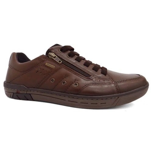 Sapatenis Pegada Couro Masculino 119308 Brown/Preto