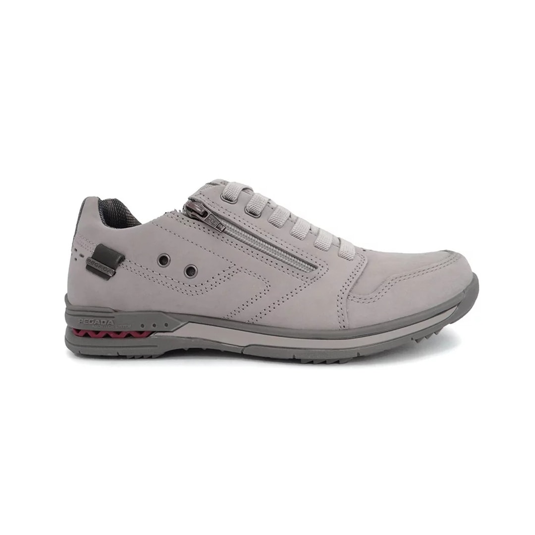 Sapatênis Pegada Masculino de Couro 114858 Gelo/Carbono Sapatênis Pegada Masculino de Couro 114858 Gelo/Carbono