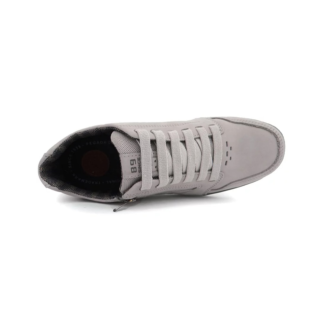Sapatênis Pegada Masculino de Couro 114858 Gelo/Carbono