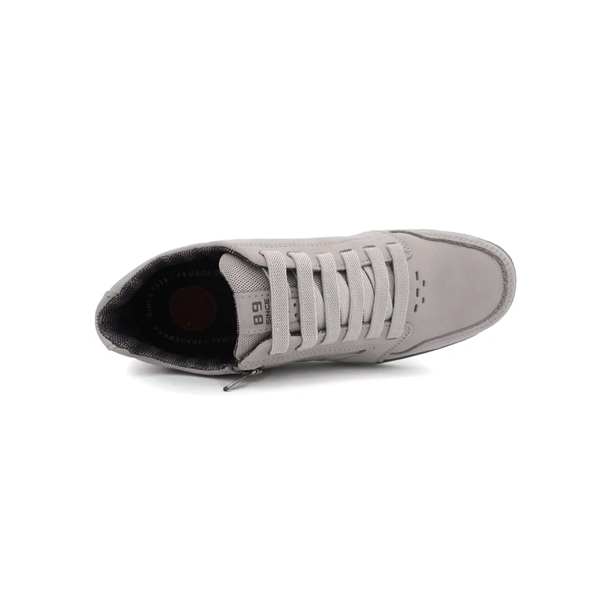 Sapatênis Pegada Masculino de Couro 114858 Gelo/Carbono Sapatênis Pegada Masculino de Couro 114858 Gelo/Carbono
