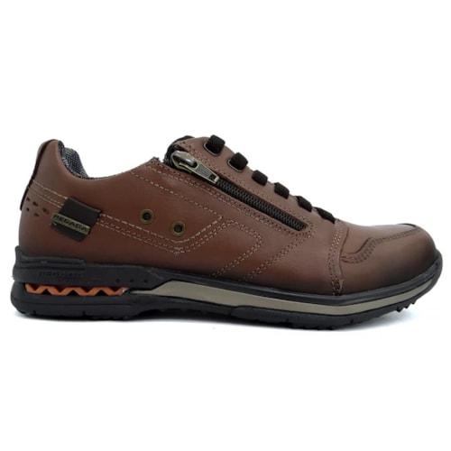 Sapatenis Pegada Masculino de Couro 114858 Pinhao/Brown