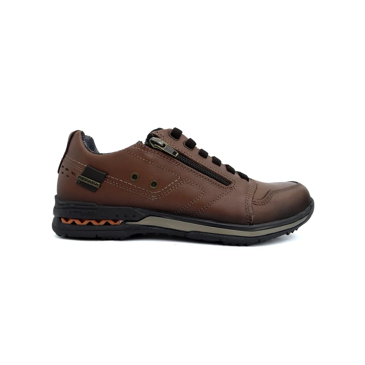 Sapatênis Pegada Masculino de Couro 114858 Pinhao/Brown Sapatênis Pegada Masculino de Couro 114858 Pinhao/Brown