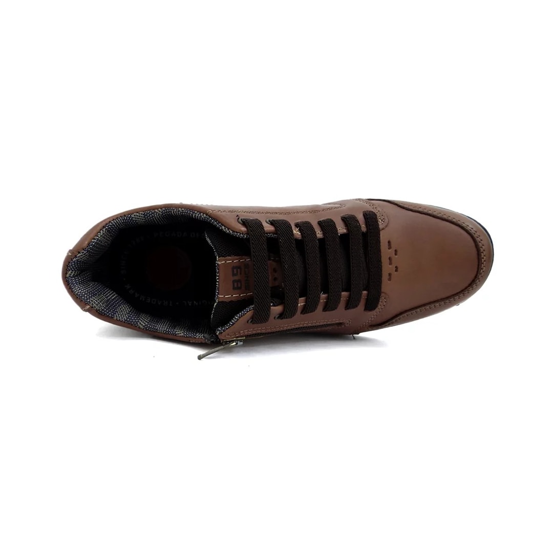 Sapatênis Pegada Masculino de Couro 114858 Pinhao/Brown Sapatênis Pegada Masculino de Couro 114858 Pinhao/Brown