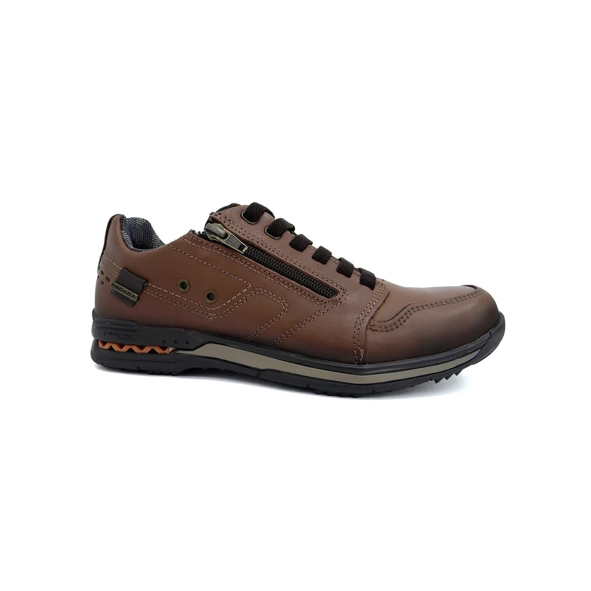 Sapatênis Pegada Masculino de Couro 114858 Pinhao/Brown Sapatênis Pegada Masculino de Couro 114858 Pinhao/Brown