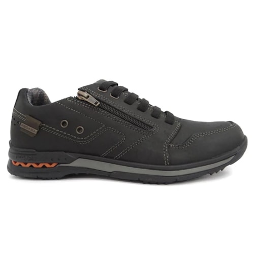 Sapatenis Pegada Masculino de Couro 114858 Preto/Cravo