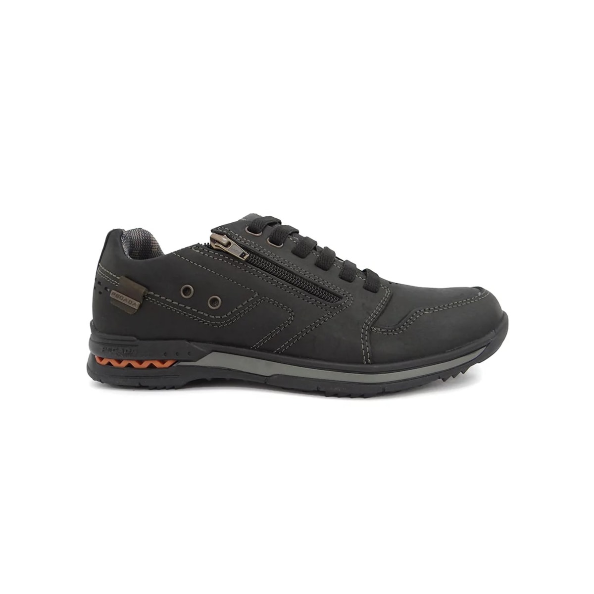 Sapatênis Pegada Masculino de Couro 114858 Preto/Cravo Sapatênis Pegada Masculino de Couro 114858 Preto/Cravo