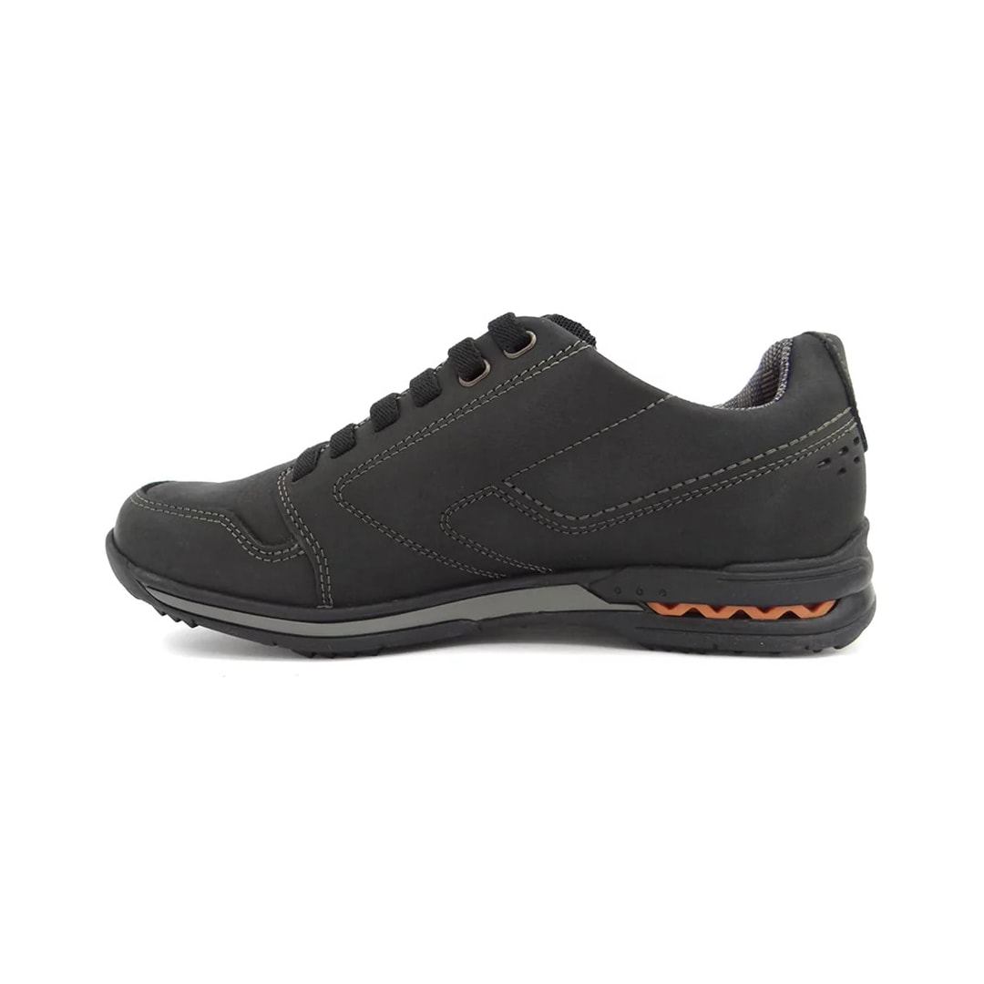 Sapatênis Pegada Masculino de Couro 114858 Preto/Cravo