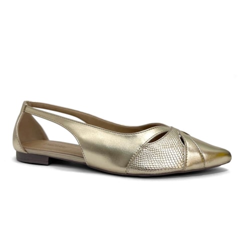Sapatilha Anacapri Slingback Bico Fino C30029 0400 Ouro