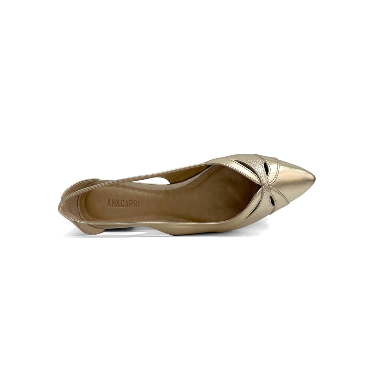 Sapatilha Anacapri Slingback Bico Fino C30029 0400 Ouro Sapatilha Anacapri Slingback Bico Fino C30029 0400 Ouro