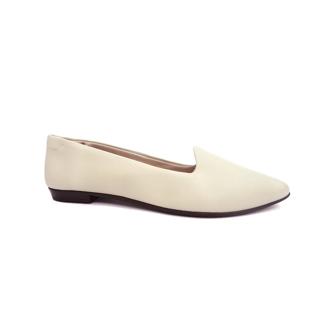 Sapatilha Beira Rio Slip Bico Fino 4136.394 Creme
