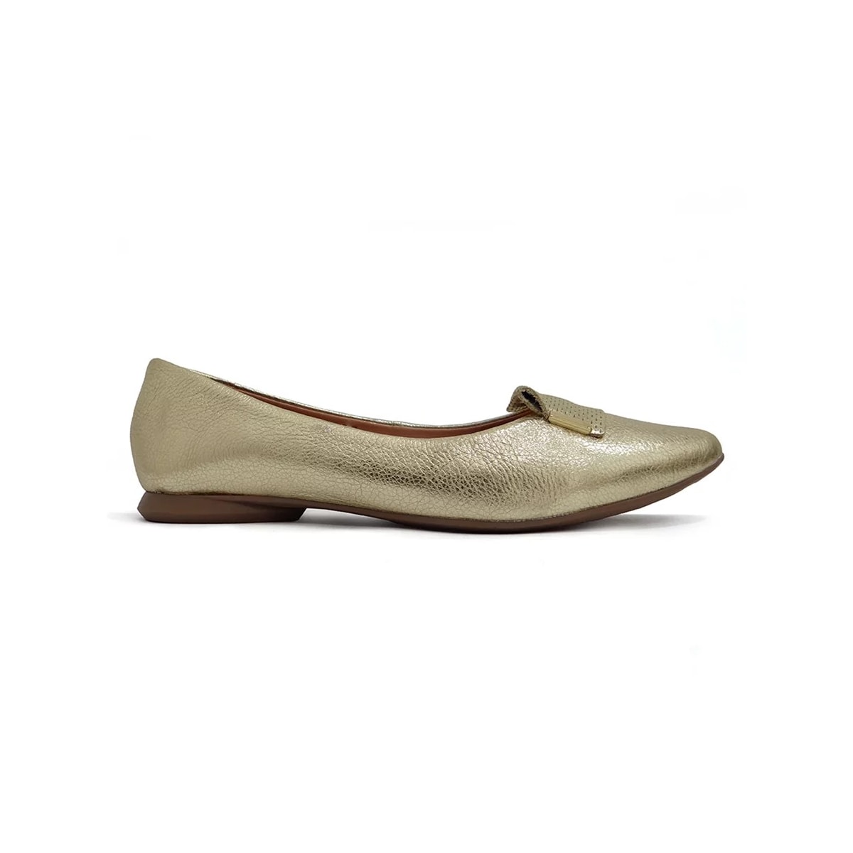 Sapatilha Bottero Bico Fino De Couro 360403 Dourado Sapatilha Bottero Bico Fino De Couro 360403 Dourado
