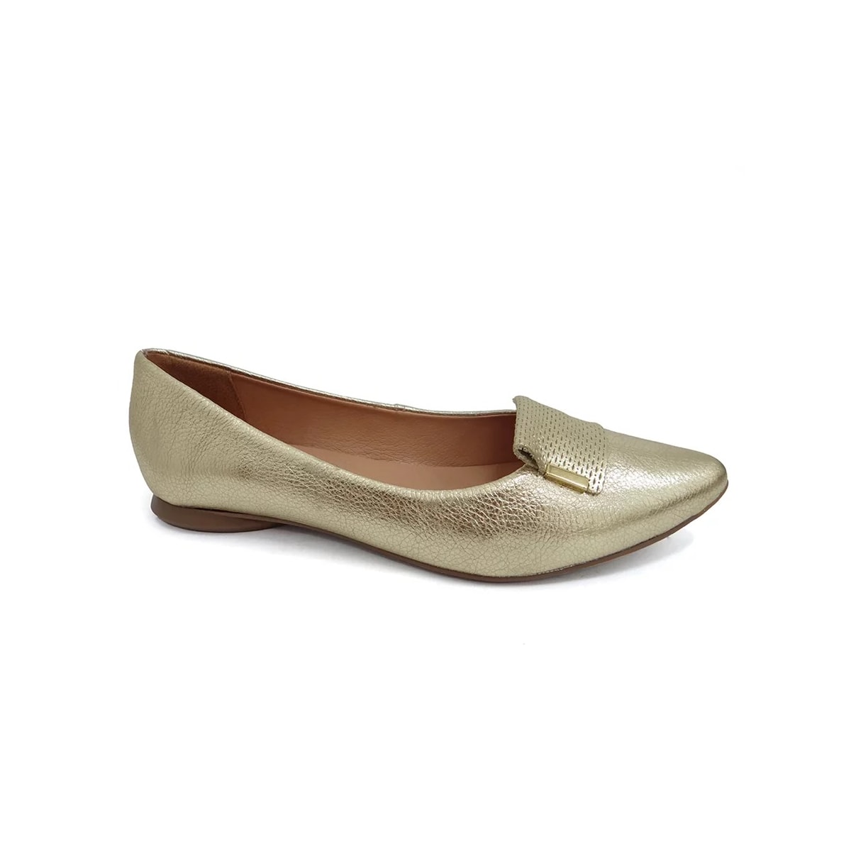 Sapatilha Bottero Bico Fino De Couro 360403 Dourado Sapatilha Bottero Bico Fino De Couro 360403 Dourado