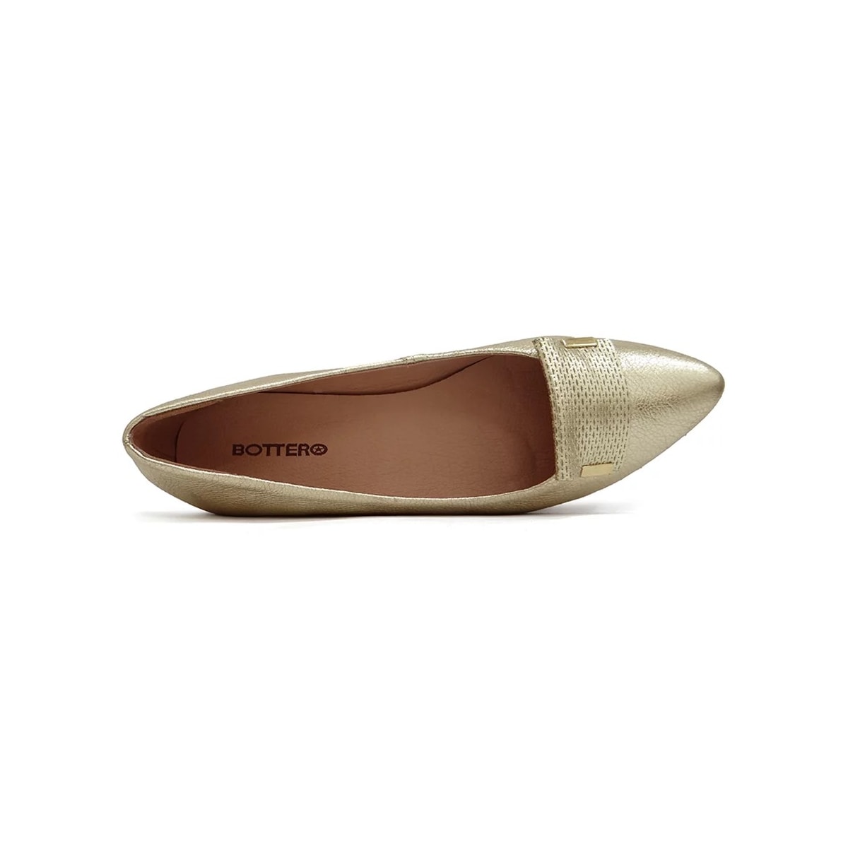Sapatilha Bottero Bico Fino De Couro 360403 Dourado Sapatilha Bottero Bico Fino De Couro 360403 Dourado