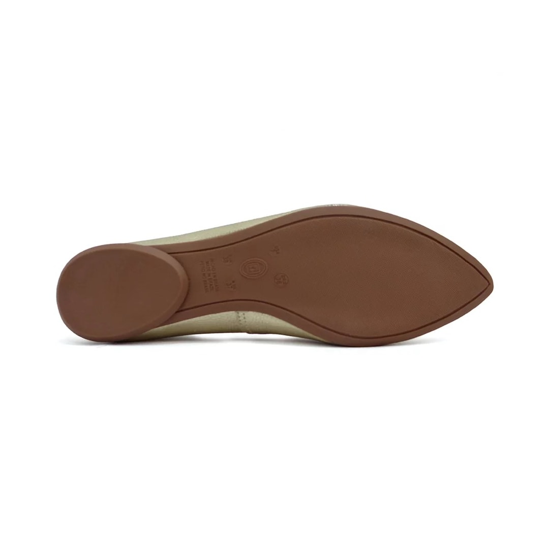 Sapatilha Bottero Bico Fino De Couro 360403 Dourado Sapatilha Bottero Bico Fino De Couro 360403 Dourado