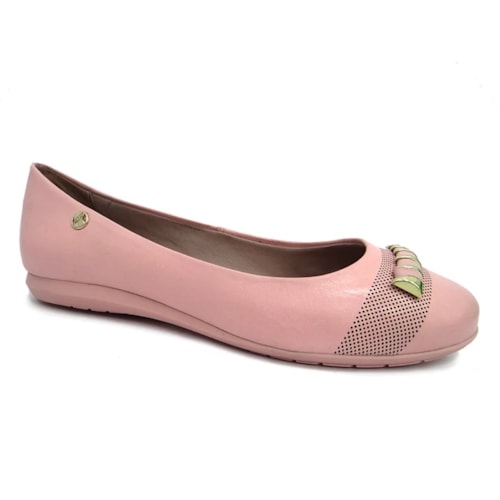 Sapatilha Bottero Couro Feminina 342003 Rosa Pastel