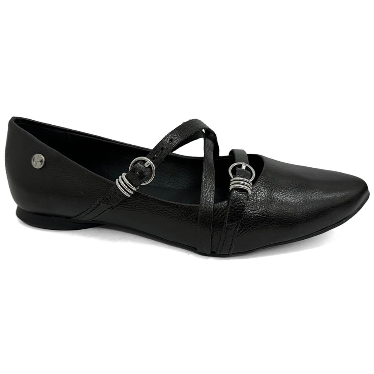 Sapatilha Bottero De Couro Bico Fino 360408 Preto Sapatilha Bottero De Couro Bico Fino 360408 Preto