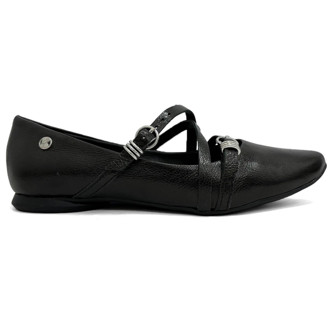 Sapatilha Bottero De Couro Bico Fino 360408 Preto Sapatilha Bottero De Couro Bico Fino 360408 Preto