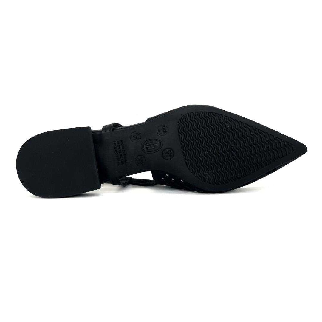 Sapatilha Bottero Slingback De Couro Bico Fino 354811 Preto Sapatilha Bottero Slingback De Couro Bico Fino 354811 Preto