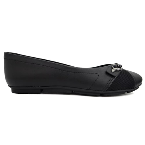Detalhe - Sapatilha Comfortflex 23-63403 Preto