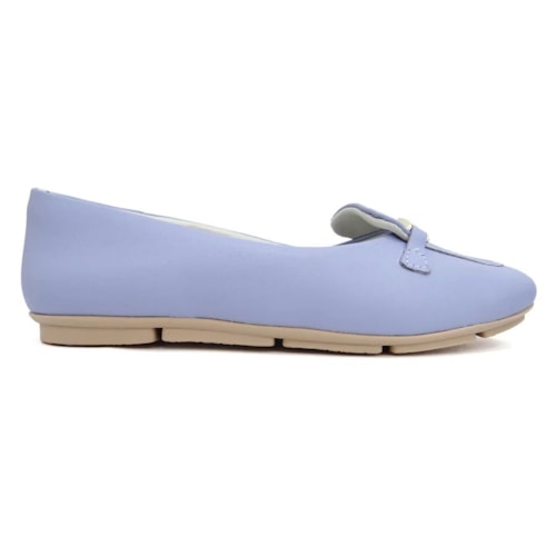 Detalhe - Sapatilha Comfortflex Mocassim 23-63404 Celeste