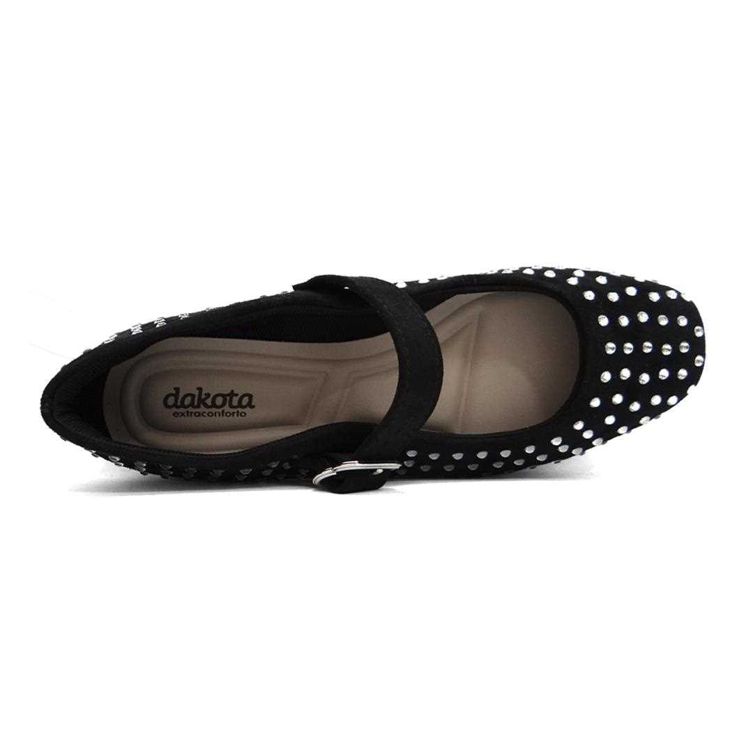 Sapatilha Dakota Boneca Com Brilho DA235 Preto
