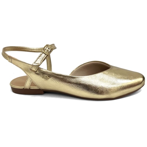 Sapatilha Dakota Slingback Bico Fino G9834 Champagne