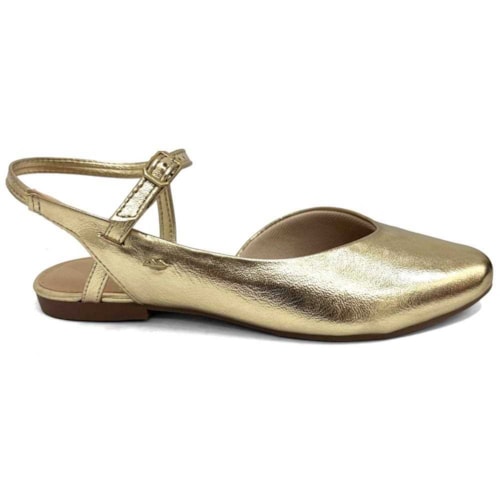 Sapatilha Dakota Slingback Bico Fino G9834 Champagne