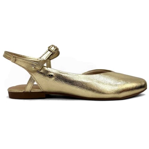 Detalhe - Sapatilha Dakota Slingback Bico Fino G9834 Champagne