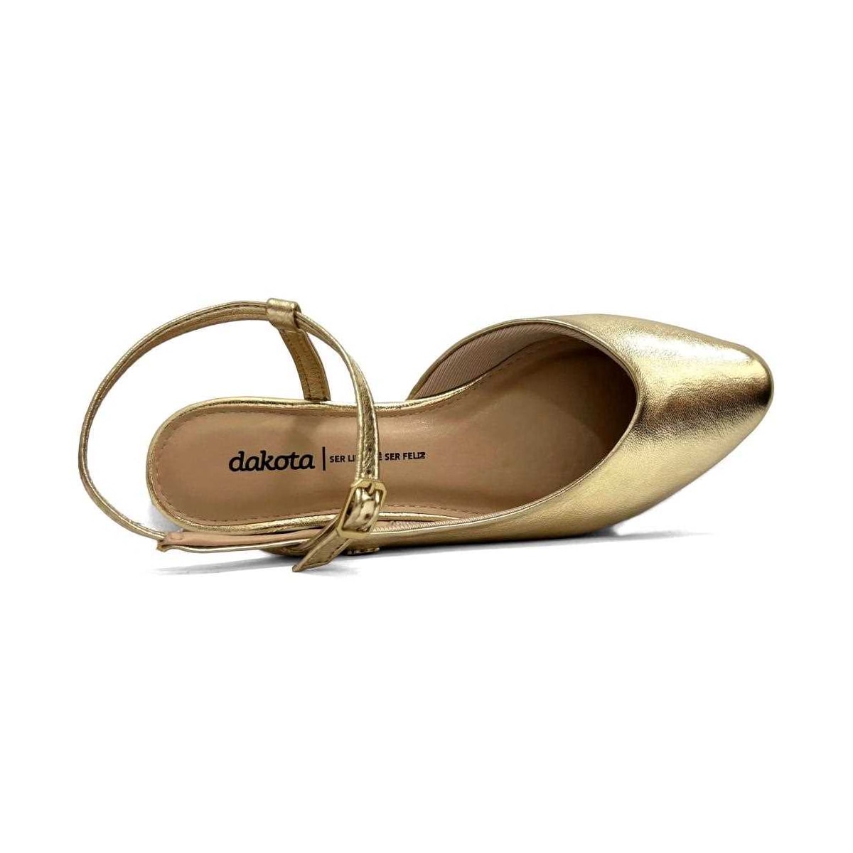 Sapatilha Dakota Slingback Bico Fino G9834 Champagne Sapatilha Dakota Slingback Bico Fino G9834 Champagne