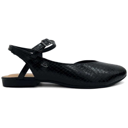 Detalhe - Sapatilha Dakota Slingback Bico Fino G9834 Preto