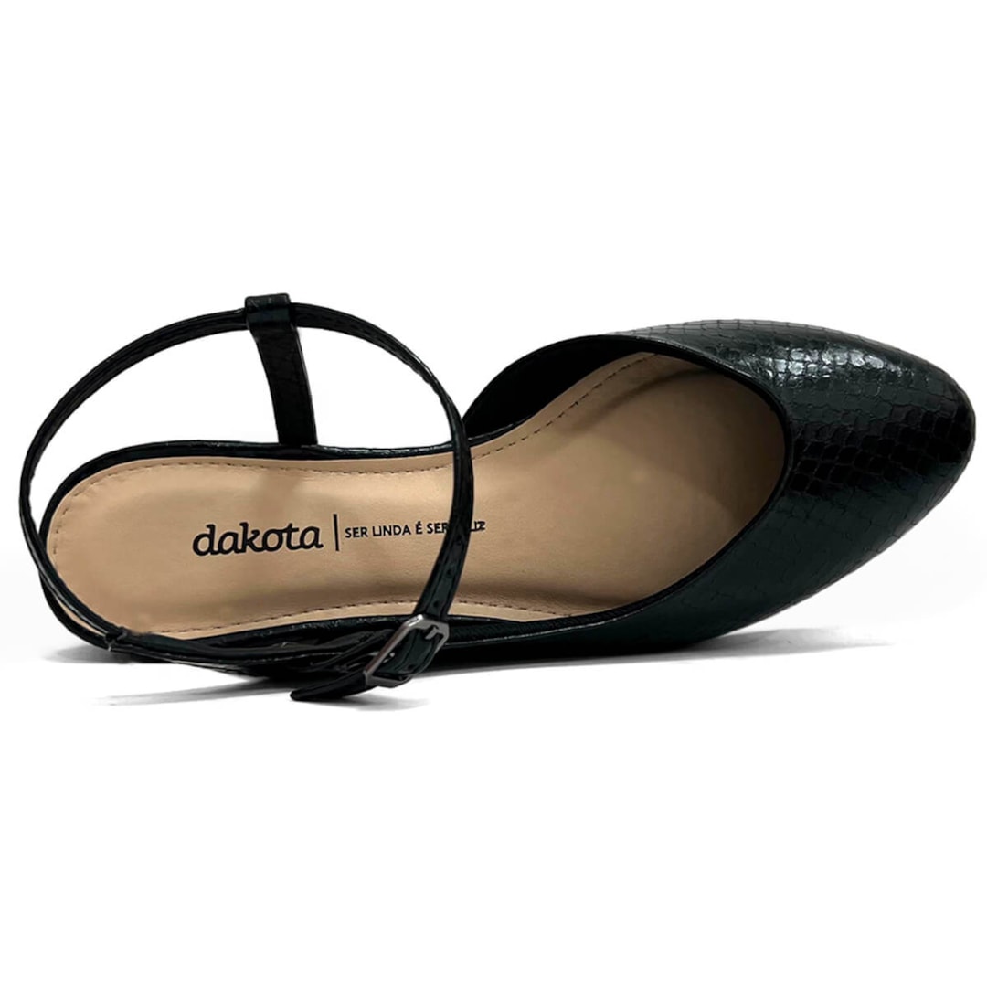 Sapatilha Dakota Slingback Bico Fino G9834 Preto