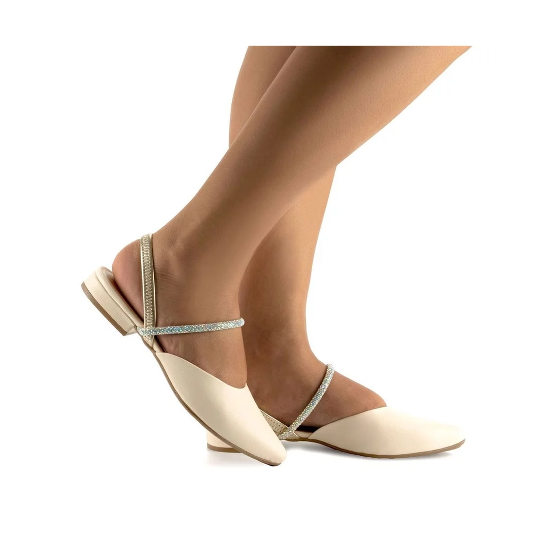 Sapatilha Mississipi Slingback Mi752 Baunilha Sapatilha Mississipi Slingback Mi752 Baunilha