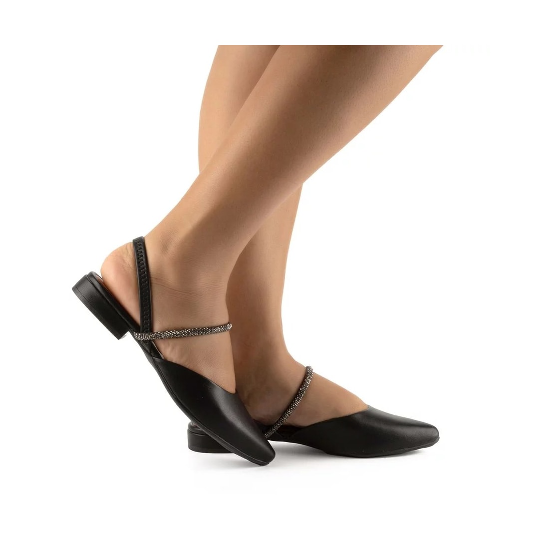 Sapatilha Mississipi Slingback Mi752 Preto