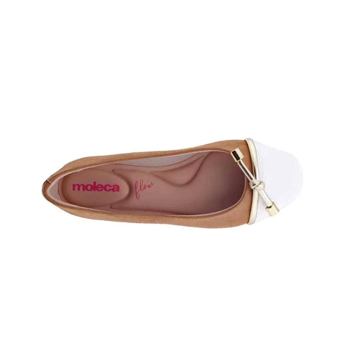 Sapatilha Moleca 5724.102 Camel/Branco