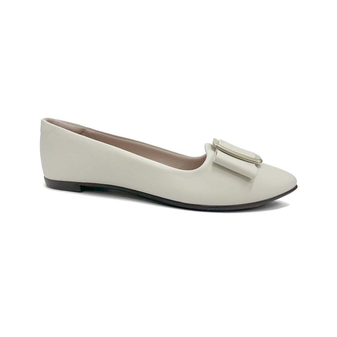 Sapatilha Moleca Bico Fino 5635.879 Branco Off