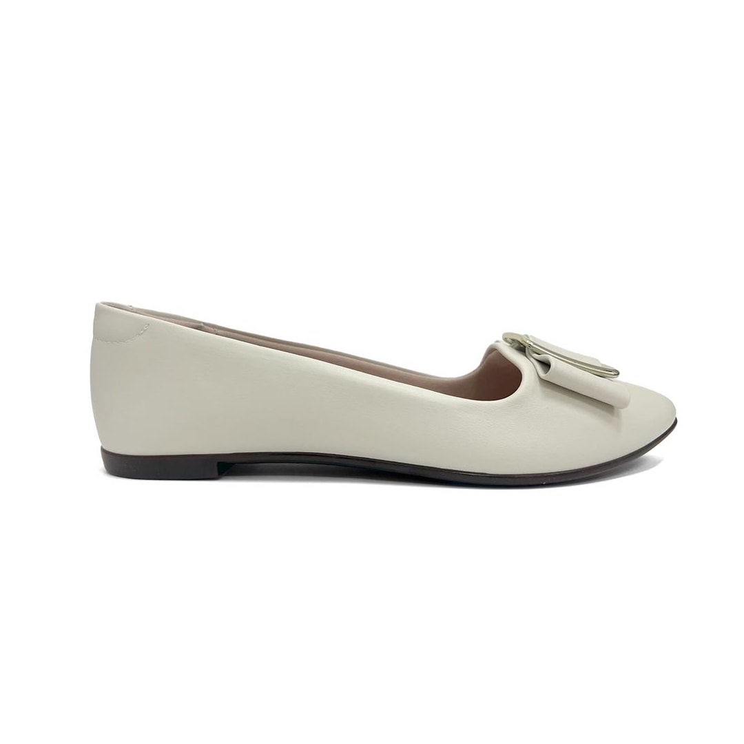 Sapatilha Moleca Bico Fino 5635.879 Branco Off