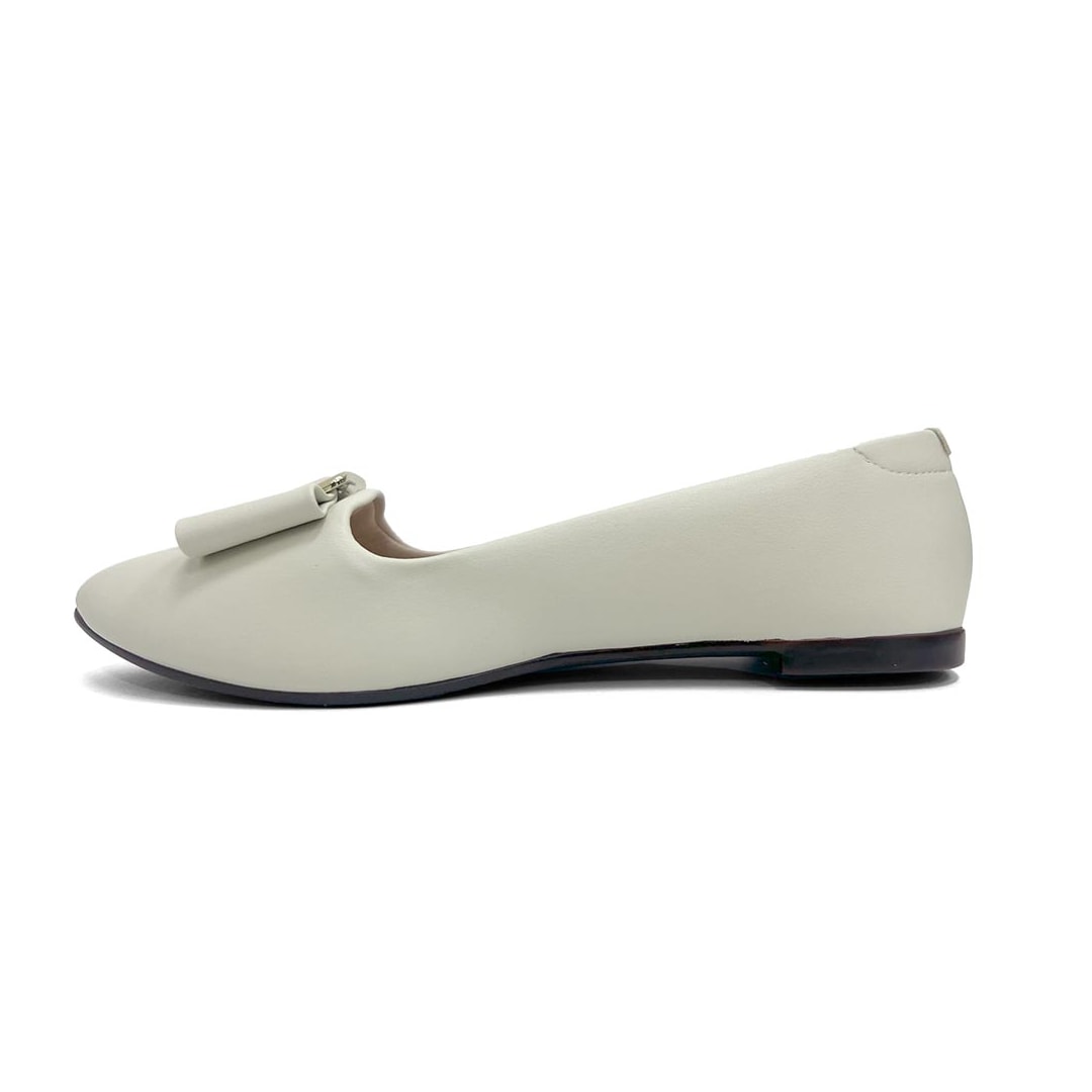 Sapatilha Moleca Bico Fino 5635.879 Branco Off