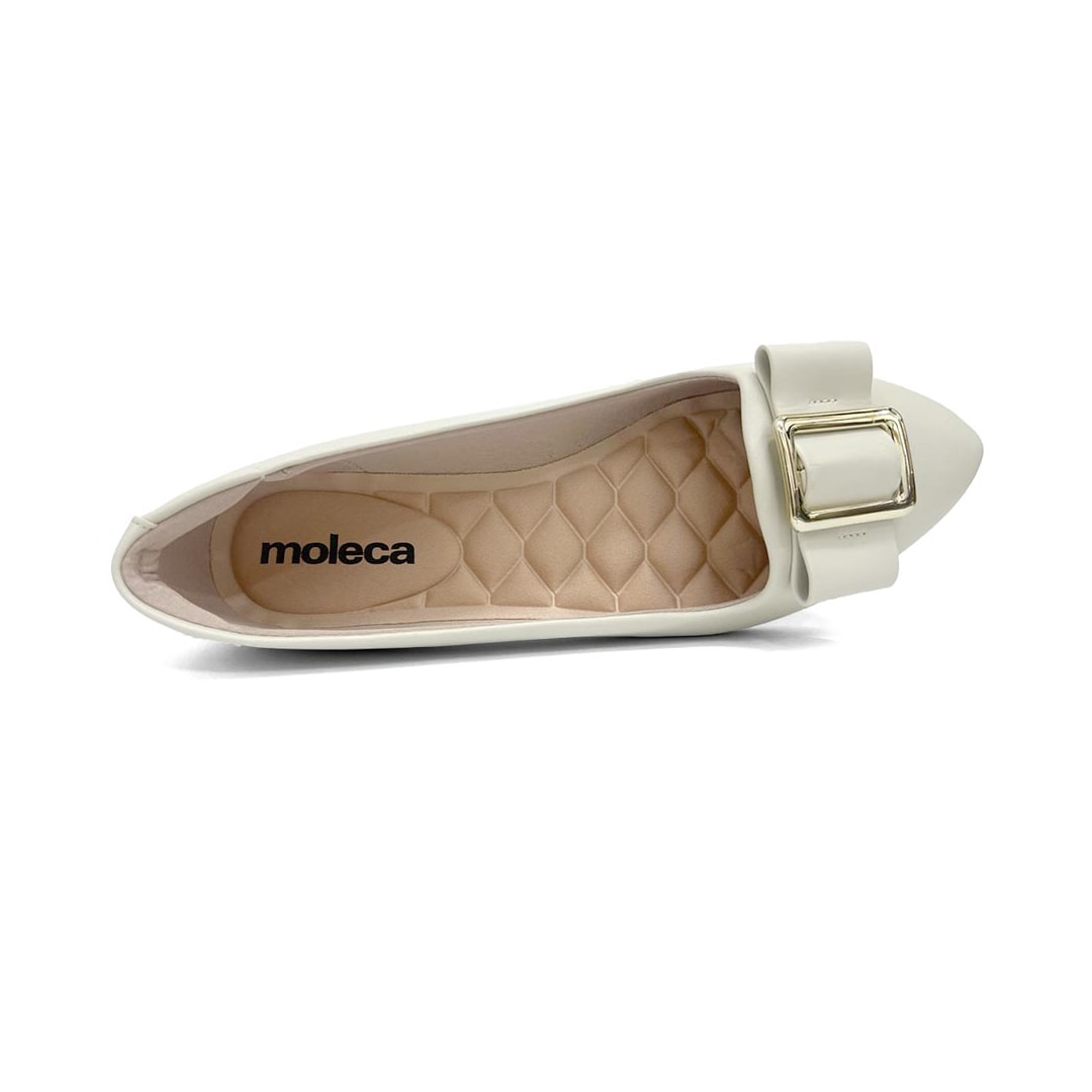 Sapatilha Moleca Bico Fino 5635.879 Branco Off