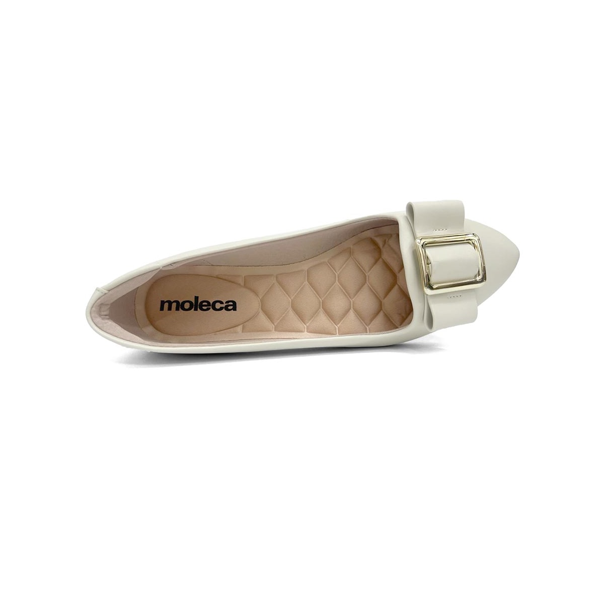 Sapatilha Moleca Bico Fino 5635.879 Branco Off