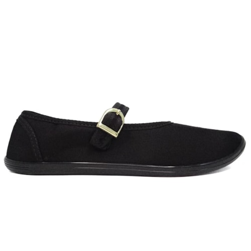Detalhe - Sapatilha Moleca Boneca De Brim 520.75 Preto