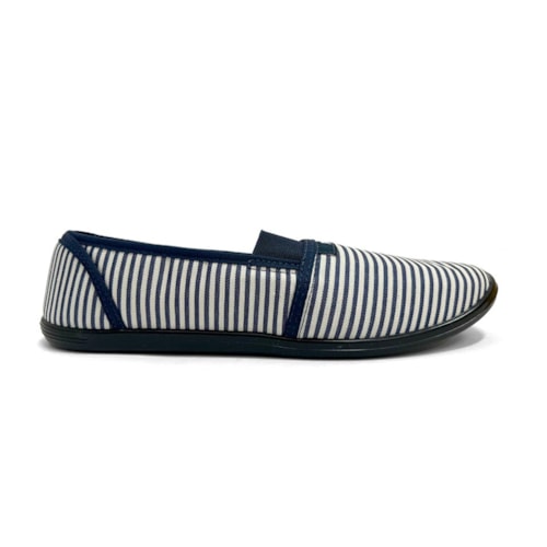 Detalhe - Sapatilha Moleca Brim Tradicional 520.59 Multi Marinho