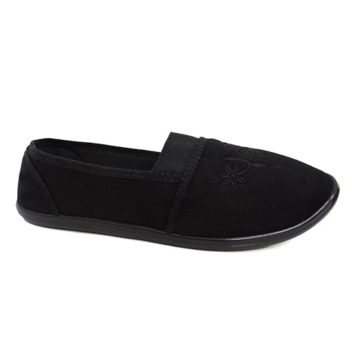 Detalhe - Sapatilha Moleca De Brim 520.1112 Preto