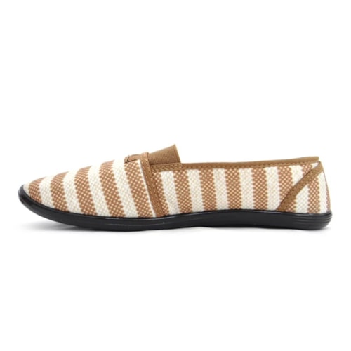 Detalhe - Sapatilha Moleca de Brim 520.59 Multi Camel