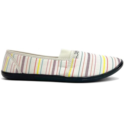 Detalhe - Sapatilha Moleca de Brim 520.59 Multi Color