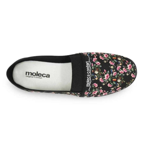 Sapatilha Moleca de Brim 520.59 Multi Preto Floral