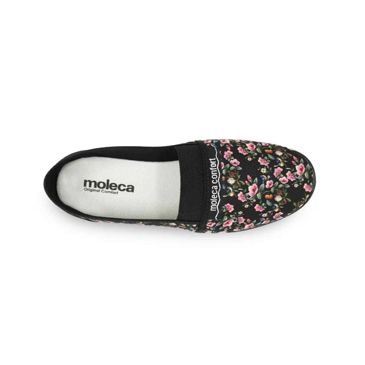 Sapatilha Moleca de Brim 520.59 Multi Preto Floral