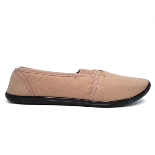 Detalhe - Sapatilha Moleca de Brim 520.59 Nude