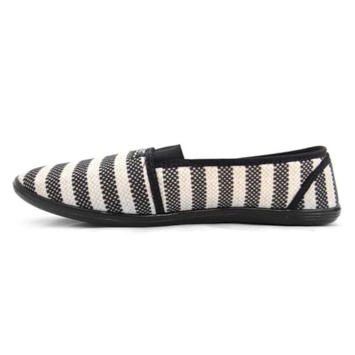 Detalhe - Sapatilha Moleca de Brim 520.59 Preto Listrado