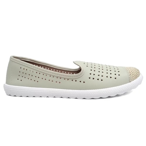 Sapatilha Moleca Espadrille 5748.119 Branco/Cru