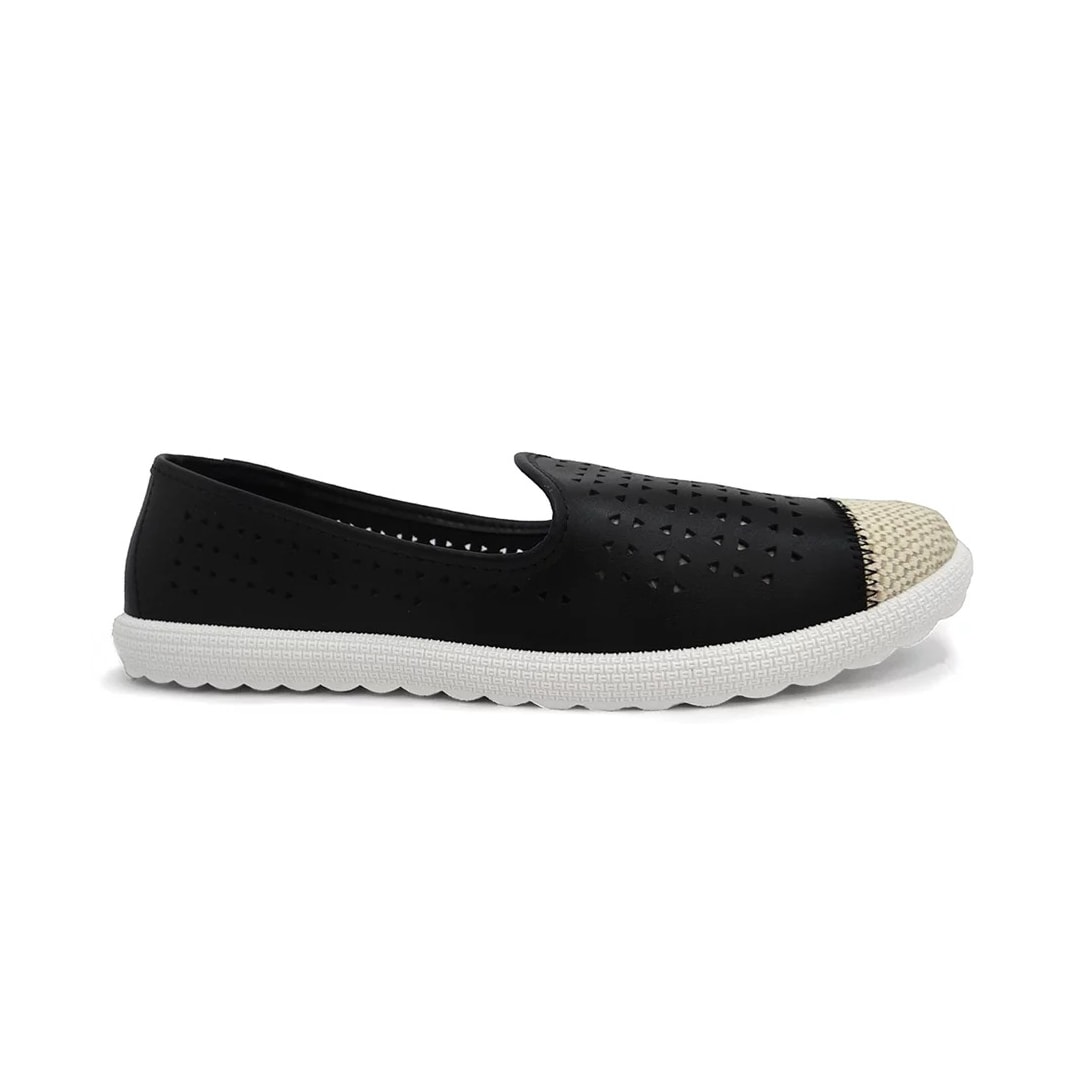 Sapatilha Moleca Espadrille 5748.119 Preto/Cru Sapatilha Moleca Espadrille 5748.119 Preto/Cru